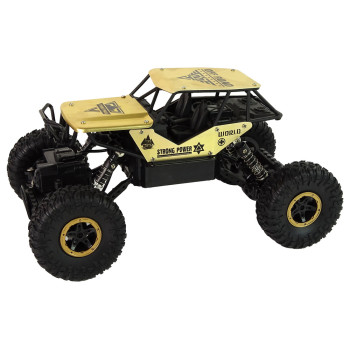 Auto RC Wysokie Koła 1:18 Plastikowe Czarne Złote