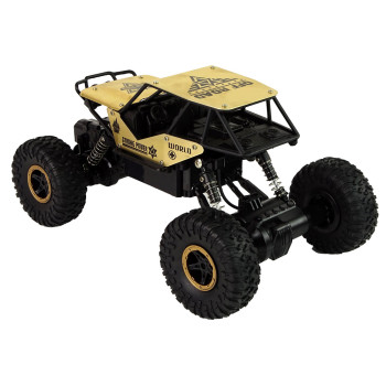 Auto RC Wysokie Koła 1:18 Plastikowe Czarne Złote