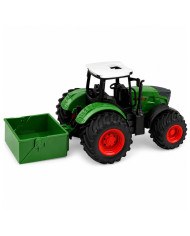 Traktor Rolniczy Farmerski Z Rozsiewaczem Nawozu Gumowe Koła Zielony 1:24