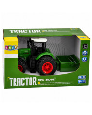 Traktor Rolniczy Farmerski Z Rozsiewaczem Nawozu Gumowe Koła Zielony 1:24