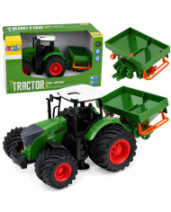 Traktor Rolniczy Farmerski z Siewnikiem Gumowe Koła Maszyna Rolnicza 1:24