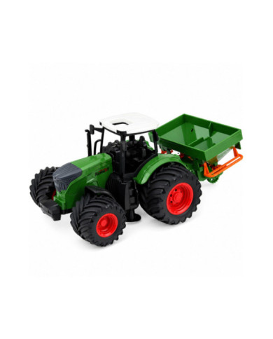 Traktor Rolniczy Farmerski z Siewnikiem Gumowe Koła Maszyna Rolnicza 1:24