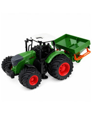 Traktor Rolniczy Farmerski z Siewnikiem Gumowe Koła Maszyna Rolnicza 1:24