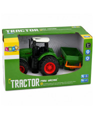 Traktor Rolniczy Farmerski z Siewnikiem Gumowe Koła Maszyna Rolnicza 1:24