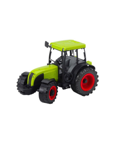 Traktor Rolniczy Farmerski Z Przyczepą Do Drewna Kłody Zielony 47cm