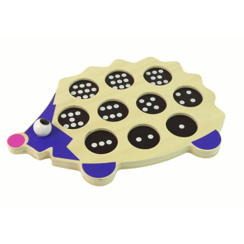 Drewniany Jeż Edukacyjny 10 Pionków Kolorowy