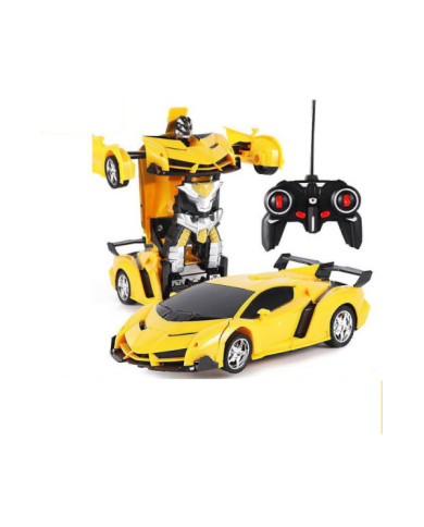 Auto Robot 2w1 Pilot R/C Światło Dźwięk Drift Żółty