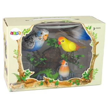 Śpiewające Ruchome Papużki Drzewko Kolorowe