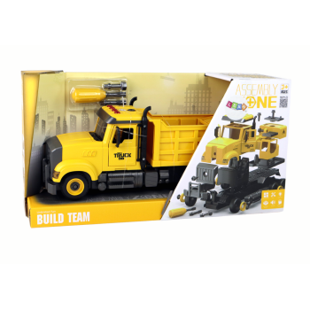 Auto Ciężarówka Do Składania Dźwięki Żółta