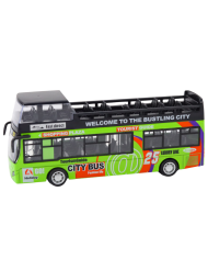 Autobus Piętrowy Turystyczny 1:32 Otwierane Drzwi Zielony