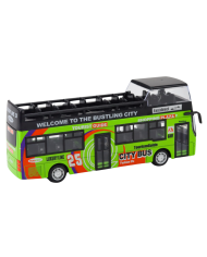 Autobus Piętrowy Turystyczny 1:32 Otwierane Drzwi Zielony