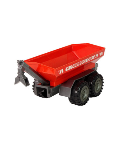 Zielony Traktor z Czerwoną Przyczepką Napęd Frykcyjny