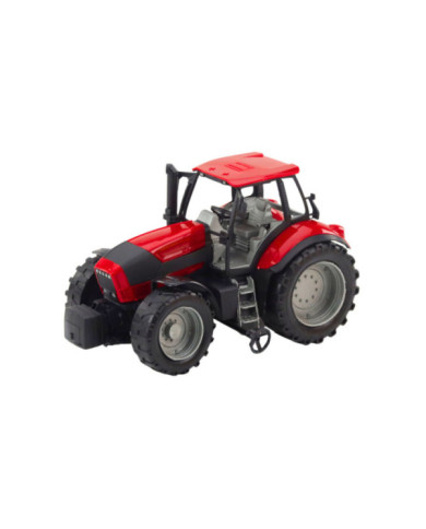 Traktor Rolniczy Farmerski Z Żółtą Przyczepą Czerwony 46cm