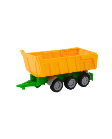 Traktor Rolniczy Farmerski Z Żółtą Przyczepą Czerwony 46cm