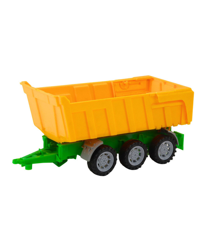 Traktor Rolniczy Farmerski Z Żółtą Przyczepą Czerwony 46cm