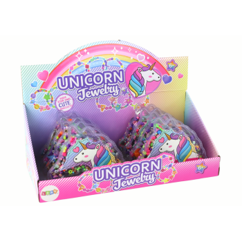 Zestaw do Tworzenia Bransoletek Koraliki Zawieszki Biżuteria Jednorożec