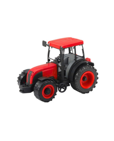Traktor Rolniczy Farmerski Z Zielono-Żółtą Przyczepą Czerwony 50cm