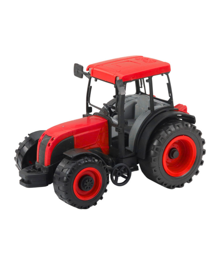 Traktor Rolniczy Farmerski Z Zielono-Żółtą Przyczepą Czerwony 50cm