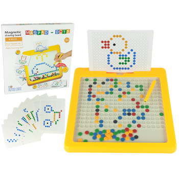 Tablica Magnetyczna 100 Koralików Żółta