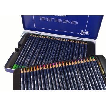 Zestaw 48 Kredek Akwarelowych Metalowy Pojemnik