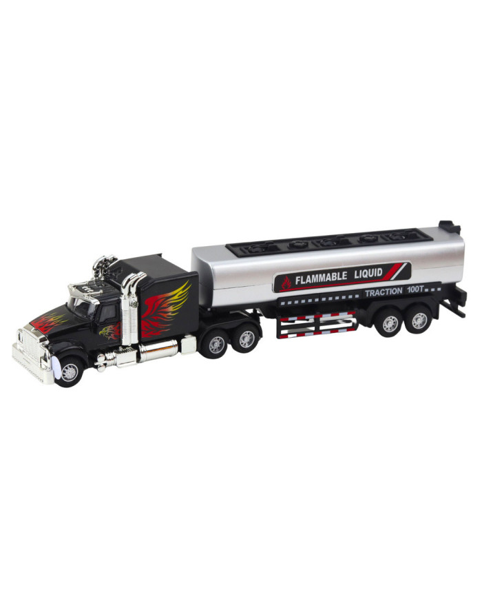Ciężarówka Cysterna Transport Drewna Napęd Pull-Back Światła Dźwięki 1:36