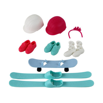 Lalka Dla Dzieci Anlily 4 Sporty Narty Snowboard Joga Balet Akcesoria