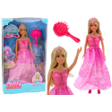 Lalka Anlily Syrenia Księżniczka Różowa Sukienka Szczotka
