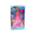 Lalka Anlily Syrenia Księżniczka Różowa Sukienka Szczotka
