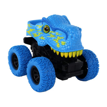 Pojazd Terenowy Pchacz Tyranozaur Rex Gumowe Koła Niebieski