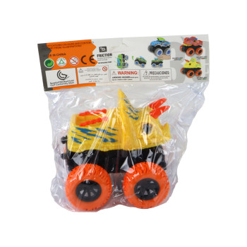 Pojazd Terenowy Pchacz Triceratops Gumowe Koła Żółty