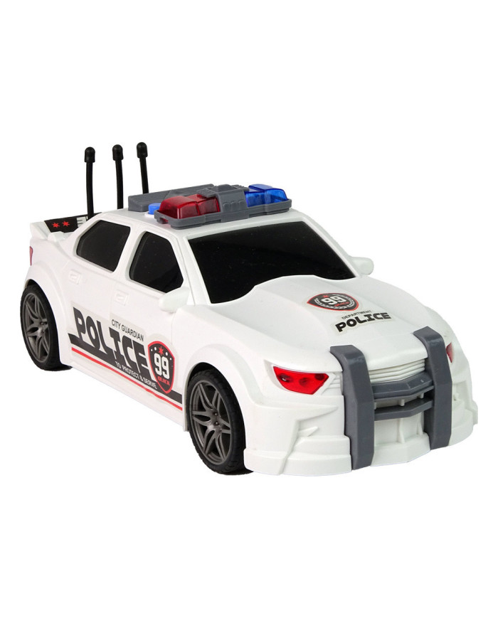 Auto Sportowe Otwierany Bagażnik Policja Światła Dźwięki Biały 1:16