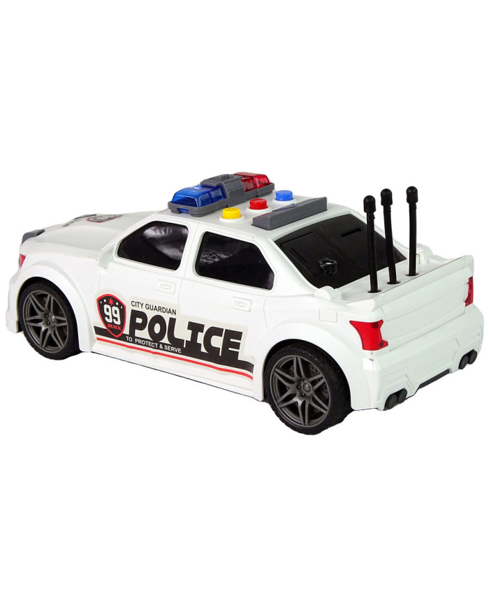 Auto Sportowe Otwierany Bagażnik Policja Światła Dźwięki Biały 1:16