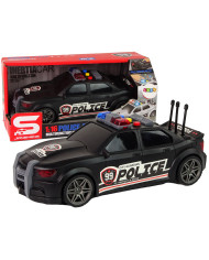Auto Sportowe Otwierany Bagażnik Policja Światła Dźwięki Czarny 1:16