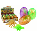 Duże Jajo Dinozaura 2 Figurki Jajko Dinozaury 9 cm