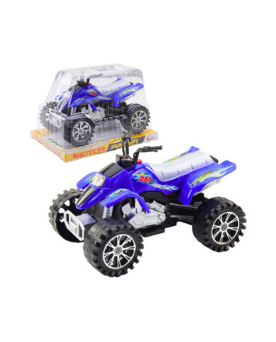 Quad Terenowy Z Napędem Bieżnikowane Koła Niebieski