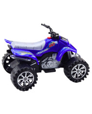 Quad Terenowy Z Napędem Bieżnikowane Koła Niebieski