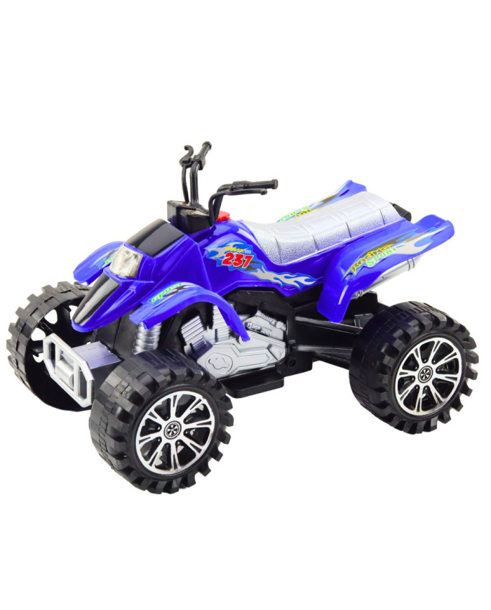 Quad Terenowy Z Napędem Bieżnikowane Koła Niebieski