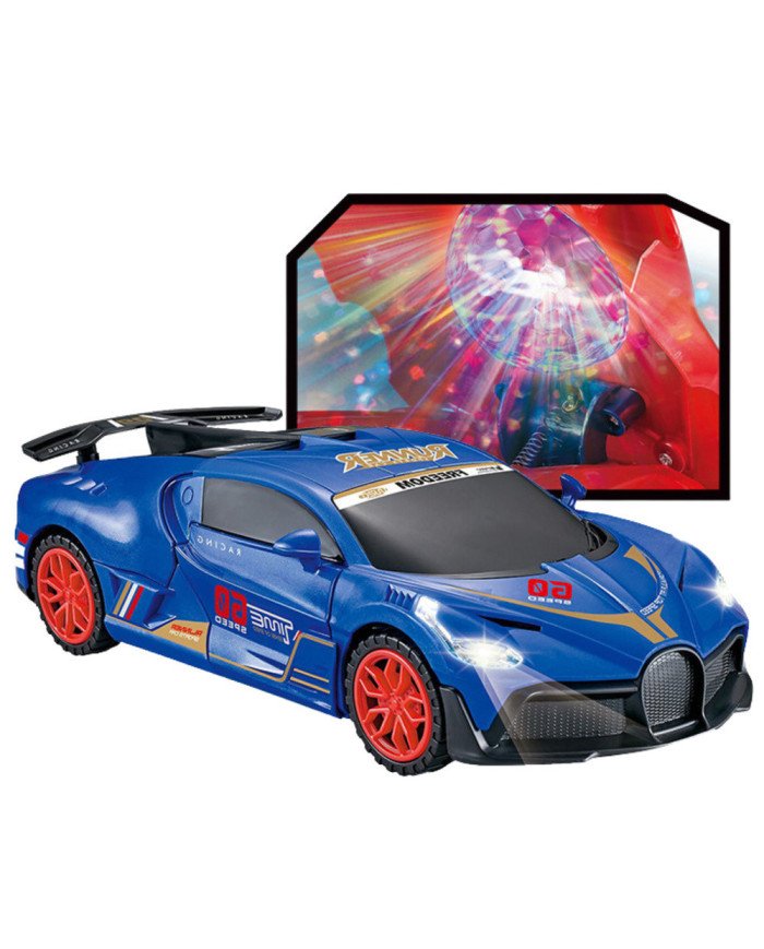 Auto Sportowe Czujnik Przeszkód Kula Led Obrót 360° Światła Dźwięk Niebieski