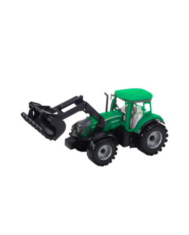 Zestaw Traktor Z Ładowaczem i Prasą Rolniczą Zielony