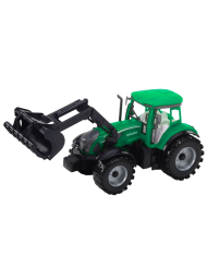Zestaw Traktor Z Ładowaczem i Prasą Rolniczą Zielony