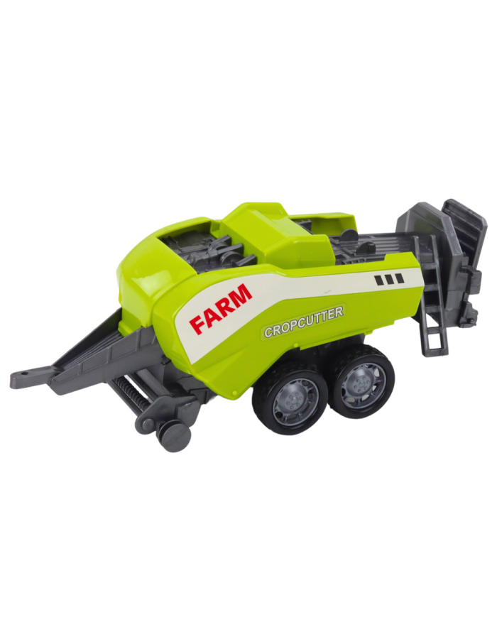Zestaw Traktor Z Ładowaczem i Prasą Rolniczą Zielony