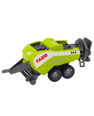 Zestaw Traktor Z Ładowaczem i Prasą Rolniczą Zielony