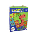 Gra Logiczna Puzzle Dwustronne Domino Dinozaury 10cm x 5cm 28 El.