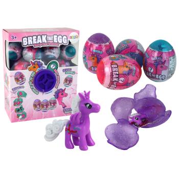 Pękające Jajo Brokatowe Jednorożec Losowanie Kolorowe Skorupa 12 ele.