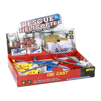 Helikopter Śmigłowiec Aluminiowy Ratunkowy Z Napędem Mix Dźwięk Światła