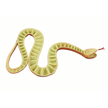 Sztuczny Gumowy Wąż Brązowy Z Czarno- Szarymi Łatkami