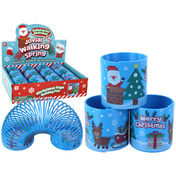 Kultowa Sprężyna Niebieska Motyw Świąteczny Relaksacyjna 6CM