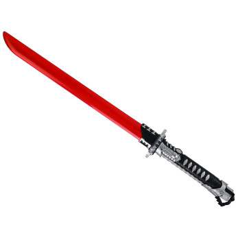 Świecący Miecz Samurajski Dla Dzieci Na Baterie Czerwony Bitwa Broń