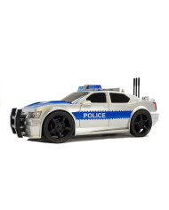 Auto Policji na Baterie 1:20 Światła i Dźwięki z Naciągiem Srebrne