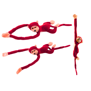 Maskotka Pluszowa Małpka z Dźwiękiem Czerwona 80 cm